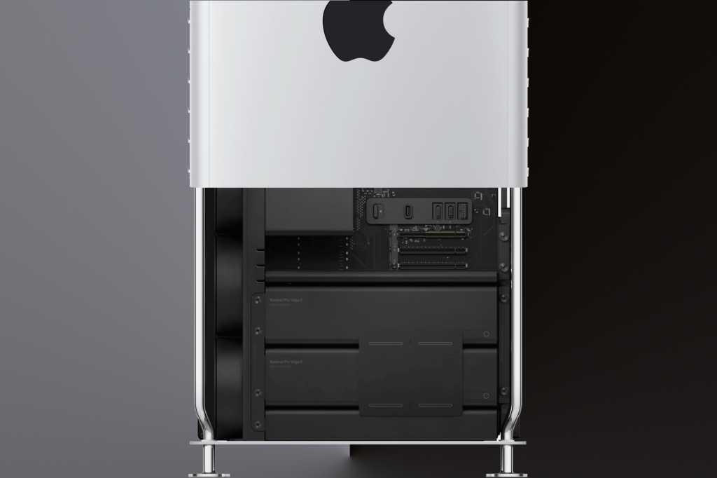 Mac Pro with case lifted up